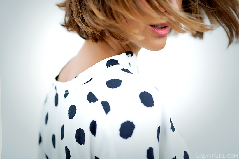 polka dot blouse by GalantGirl.com