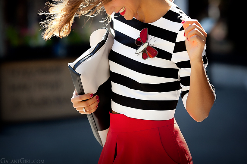 striped top outfit by GalantGirl.com 