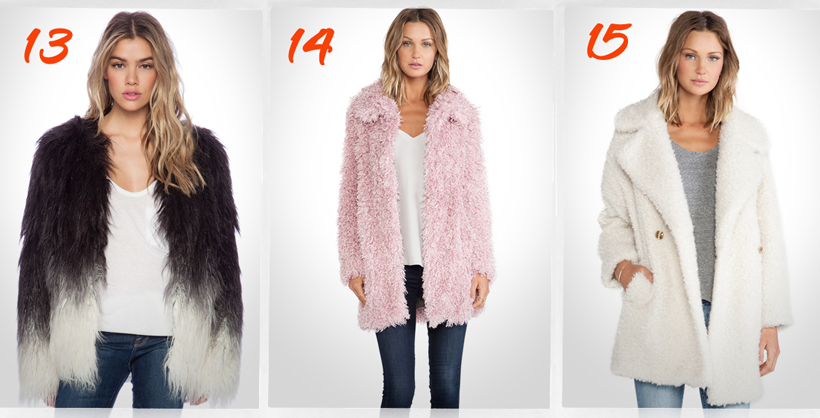 cute faux fur coat for winter 2014
