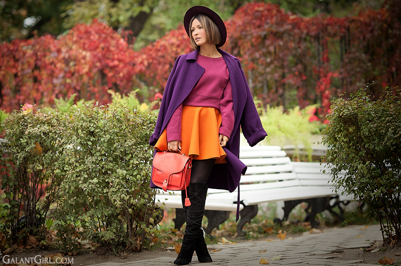 Autumn colors outfit with Opening Ceremony bag on GalantGirl.com