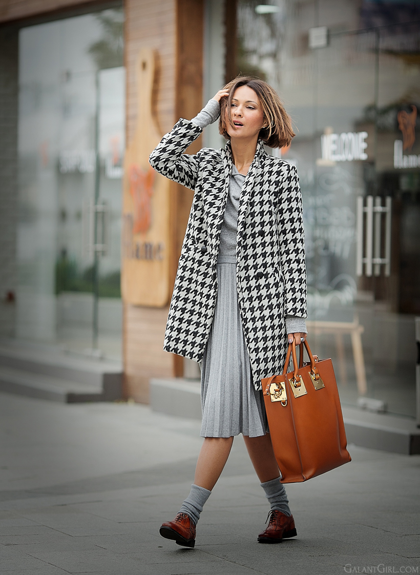 Hound's tooth coat on Galant Girl 