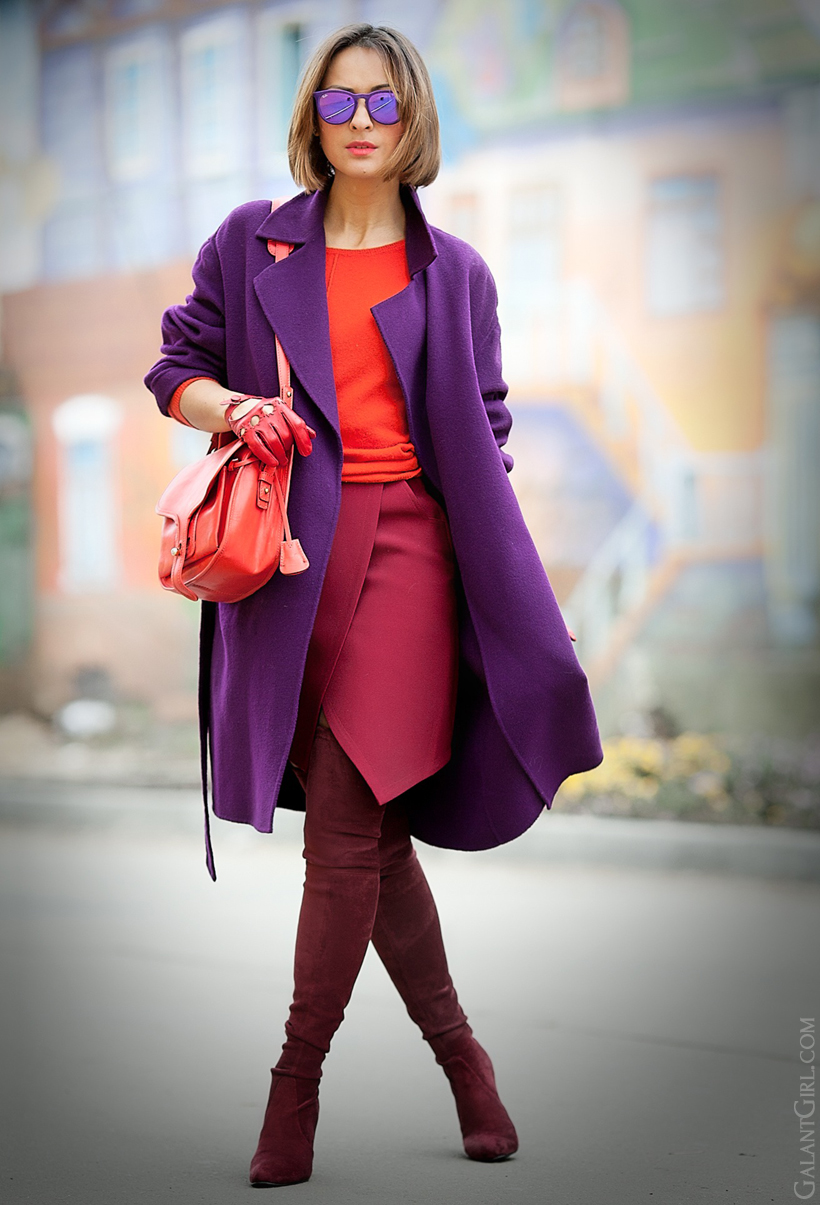 purple max mara coat 