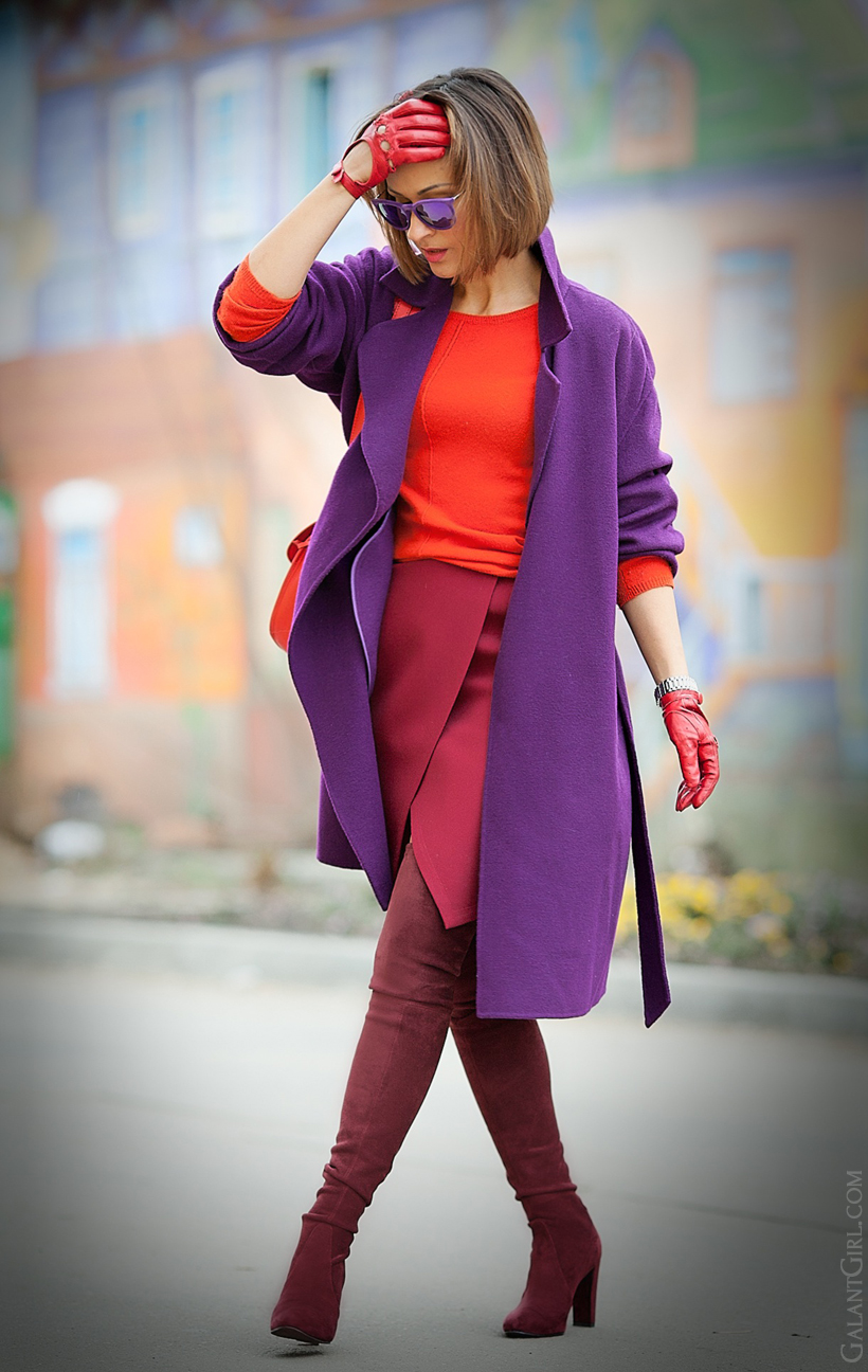 purple max mara coat on GalantGirl.com