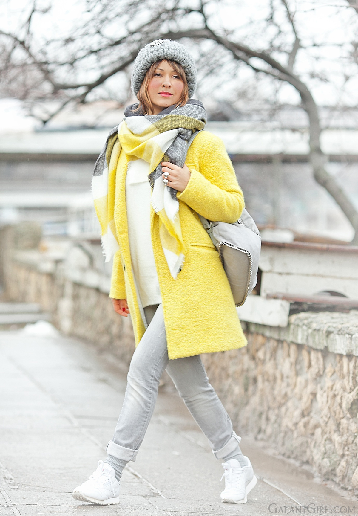 galant girl, yellow coat outfit, choies coat, 