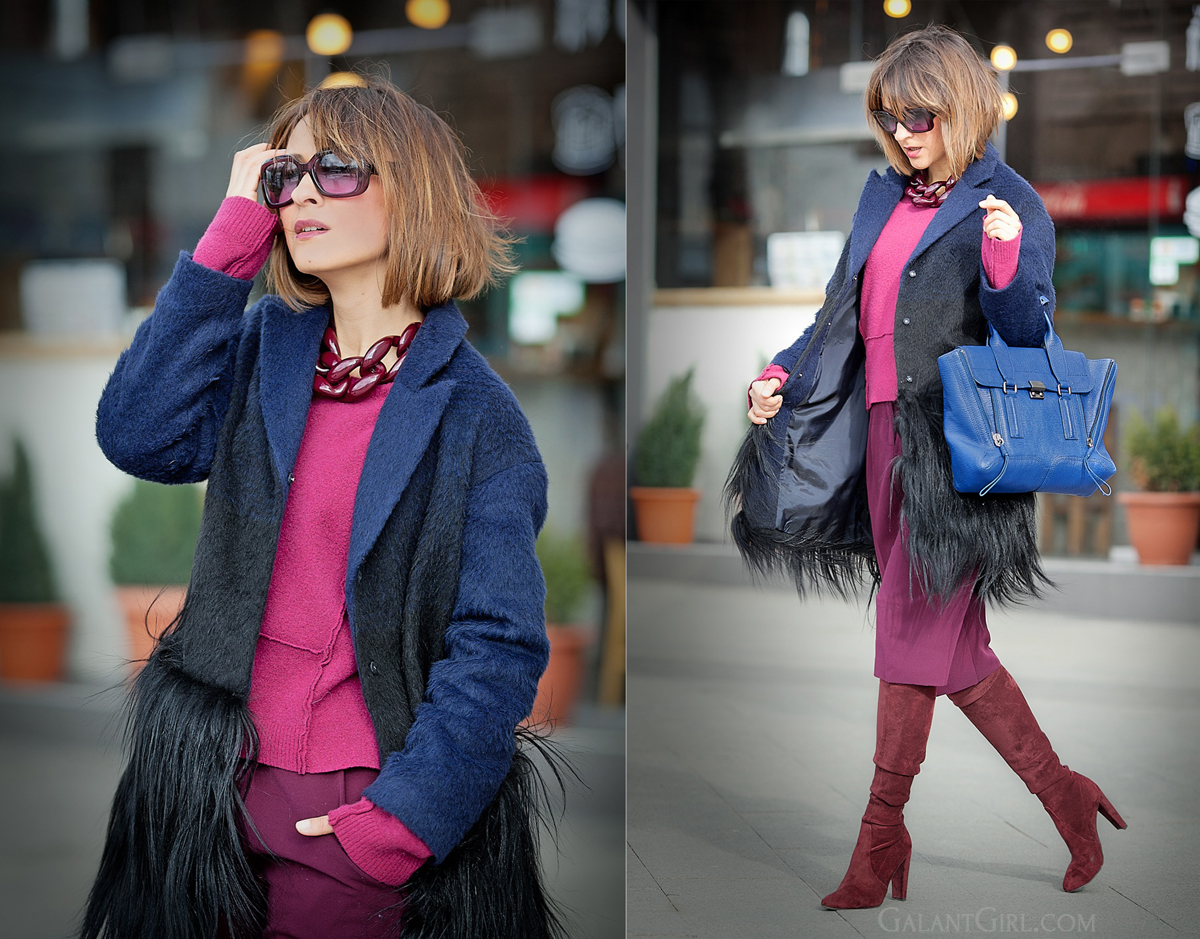 burgundy colors outfit, galant girl, 3.1 Phillip Lim pashli bag, stuart weitzman boots,
