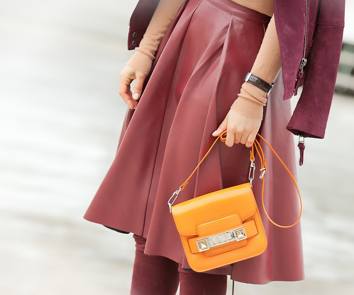 Proenza Schouler PS11 tiny orange bag, 