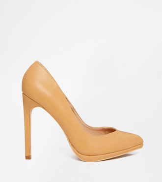 Truffle Collection Alma Tan Court Shoes,   24.00