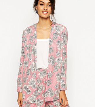 ASOS Relaxed Blazer with Embellished Floral Print co-ord