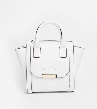 New Look Dinky White Winged Mini Tote Bag