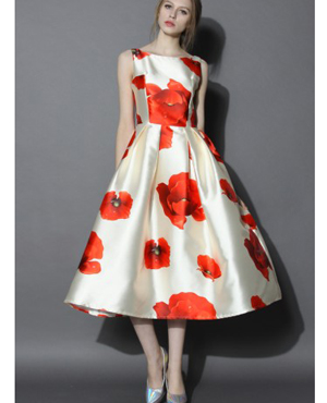 Dreaming of Hana Printed Prom Dress