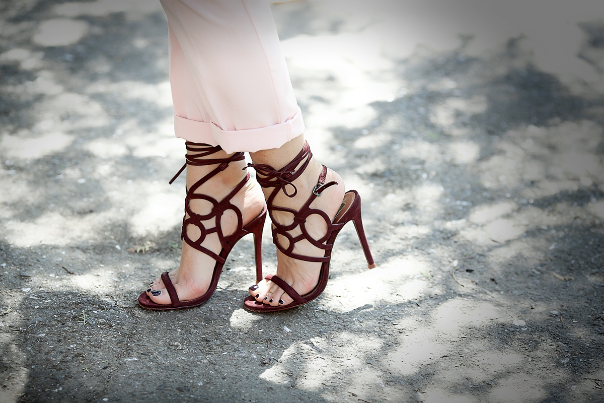 schutz heeled sandals on Galantgirl.com