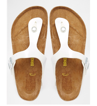 Birkenstock Gizeh Pearl White Regular Fit Flat Sandals