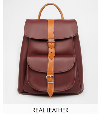 Grafea Leather Backpack in Oxblood