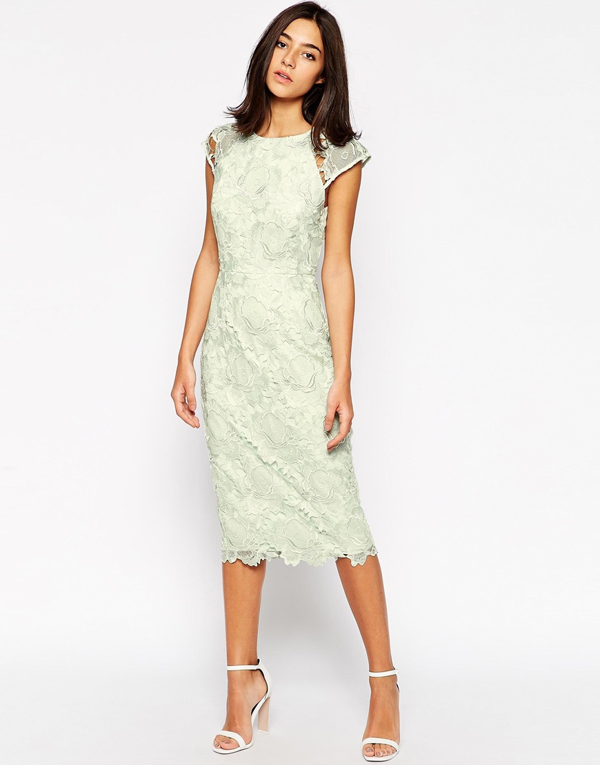 Ted Baker Midi Dress in Lace