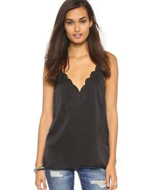 Free People Scallop Deep V Cami