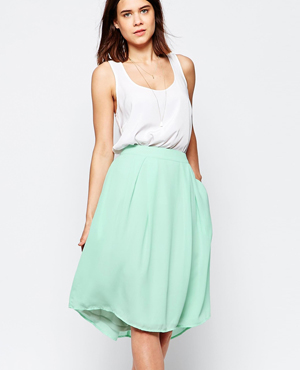 Y.A.S Mint Midi Skirt