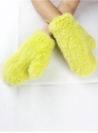 Fur Knitted Mittens