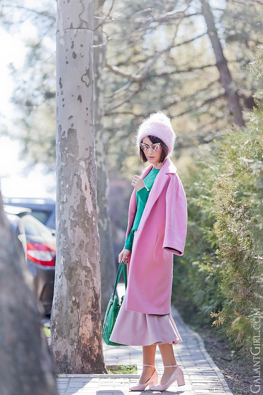 diane-von-furstenberg-bag and pink coat outfit for spring 2016