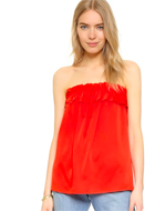 Milly April Strapless Ruffle Top