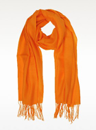 MILA SCHON Orange Wool and Cashmere