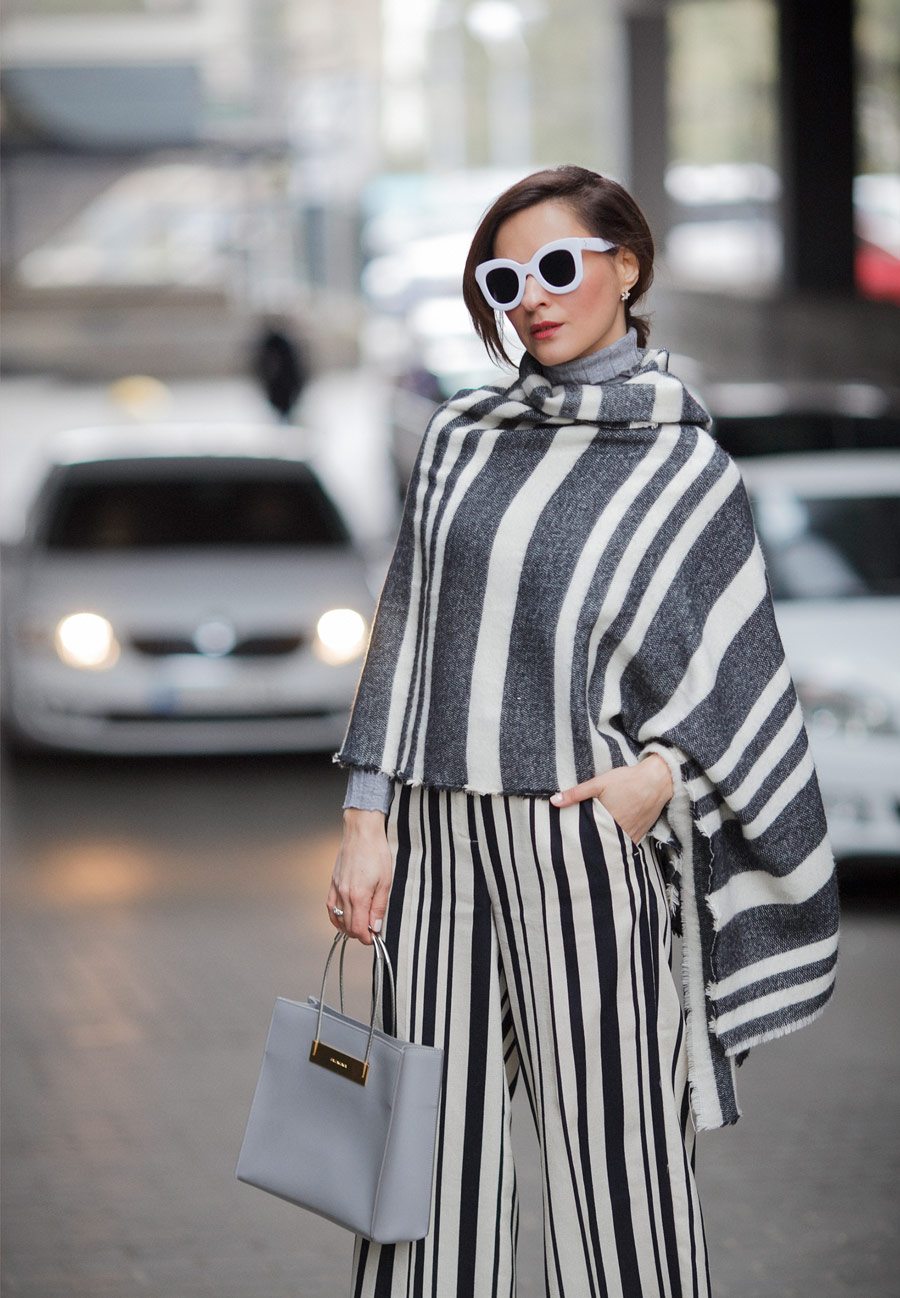 mixing prints outfits, how to mix stripes, 